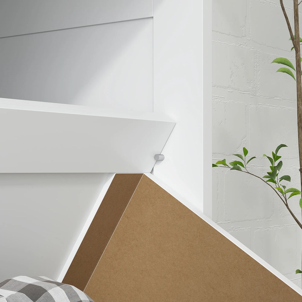 HOMCOM Dulap baie cu coș de rufe mobilier baie din lemn uși lamelare 2 coșuri 70 x 38 x 73 cm alb | Aosom Romania