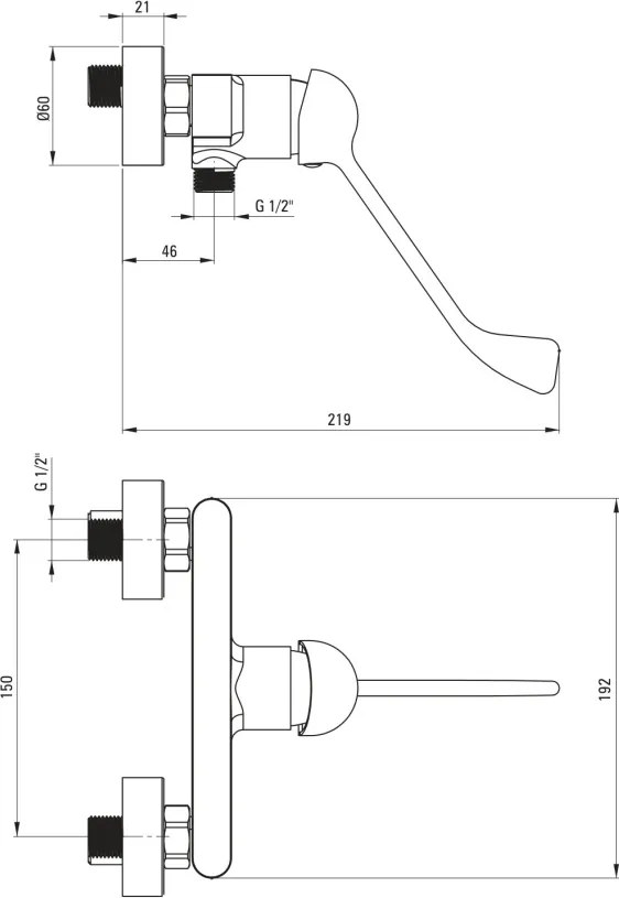 Alpinia Baterie pentru duș, pentru clinica BGAH040C