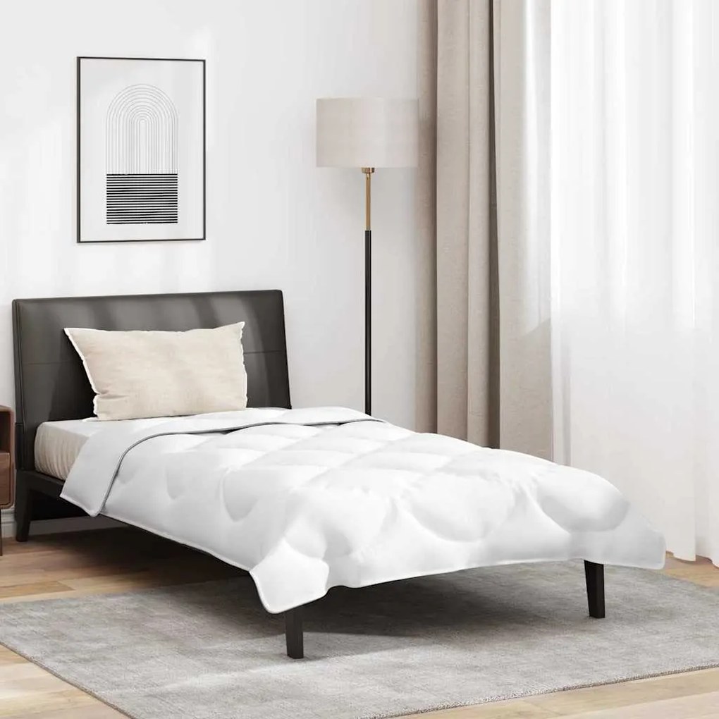 vidaXL Duvet cu Perne cu pernă 2 pcs Alb 140 x 220 cm Microfibră