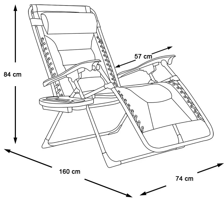 Scaun Delux gravitatie zero-albastru