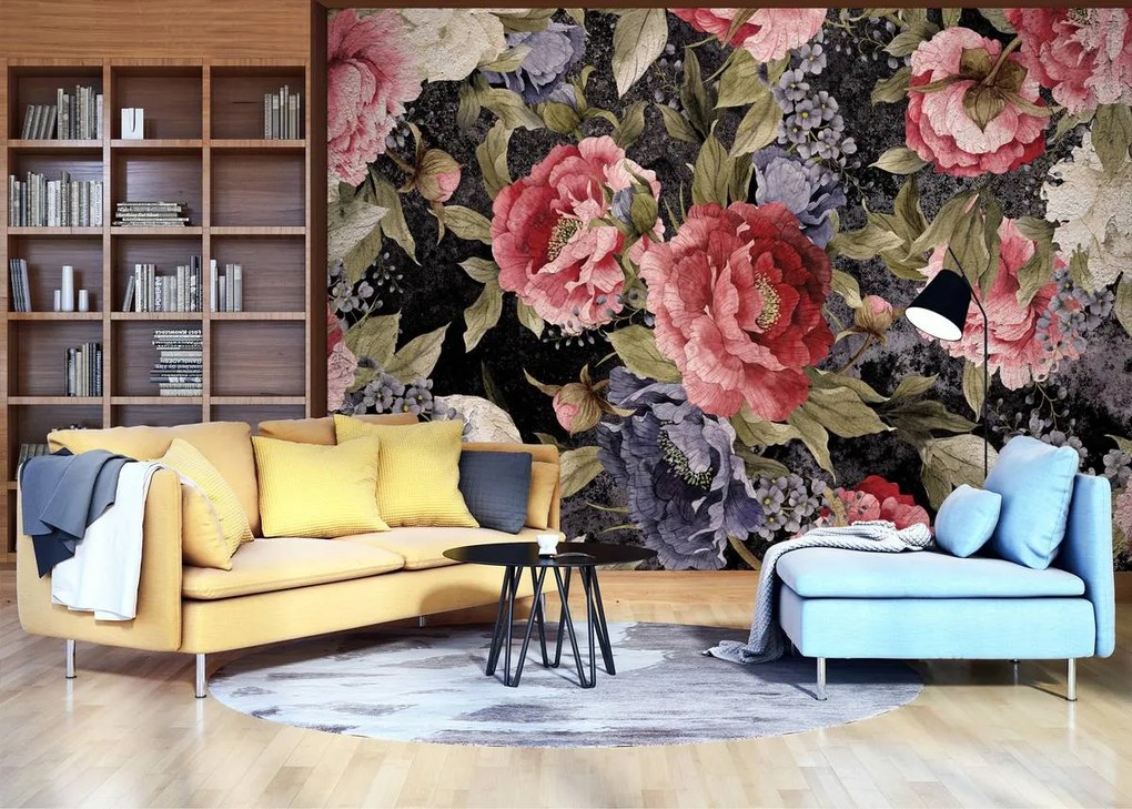 Fototapet - Flori bujori (152,5x104 cm)