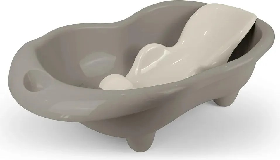 Cadă pentru copii Dolu Hippo cu șezlong, gri, 26 x84,5 x 50,5 cm