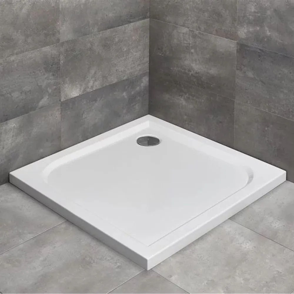 Cadita dus acril patrata Radaway Delos C 90x90 cm alb