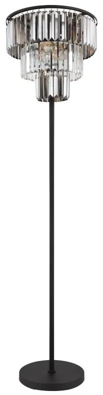 Lampadar design modern NAXIS 3L negru/fumuriu