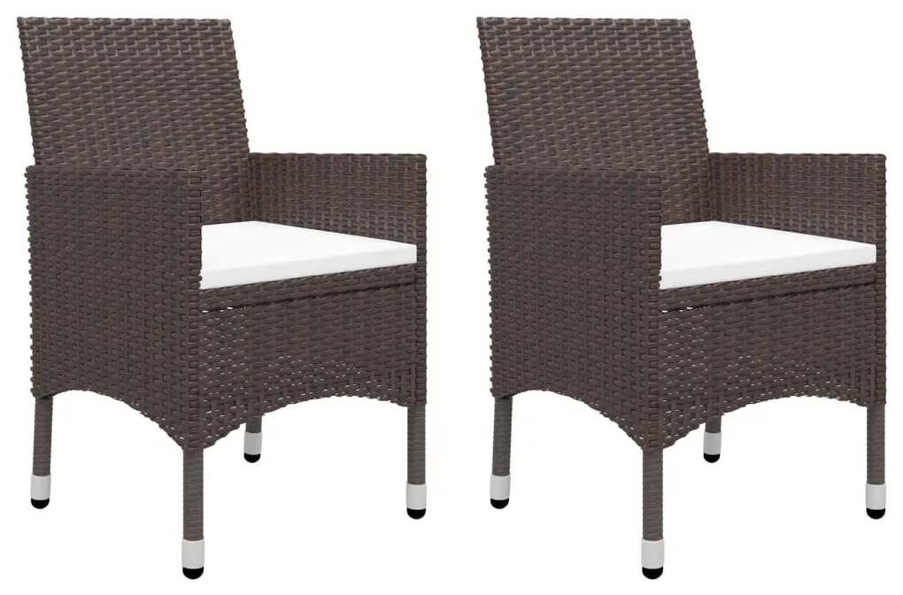 Set mobilier de gradina, 3 piese, maro