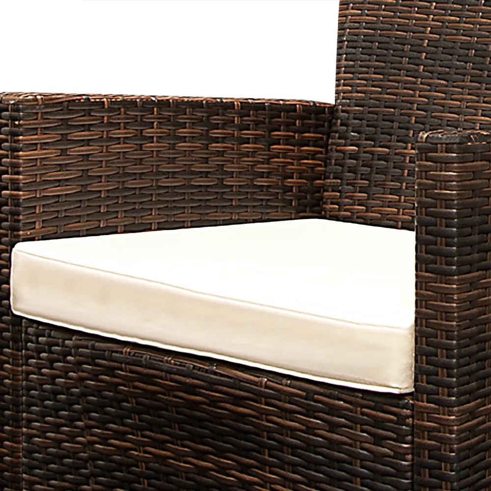 Deuba Set ratan de gradina Berlin 1+8 - maro/lemn