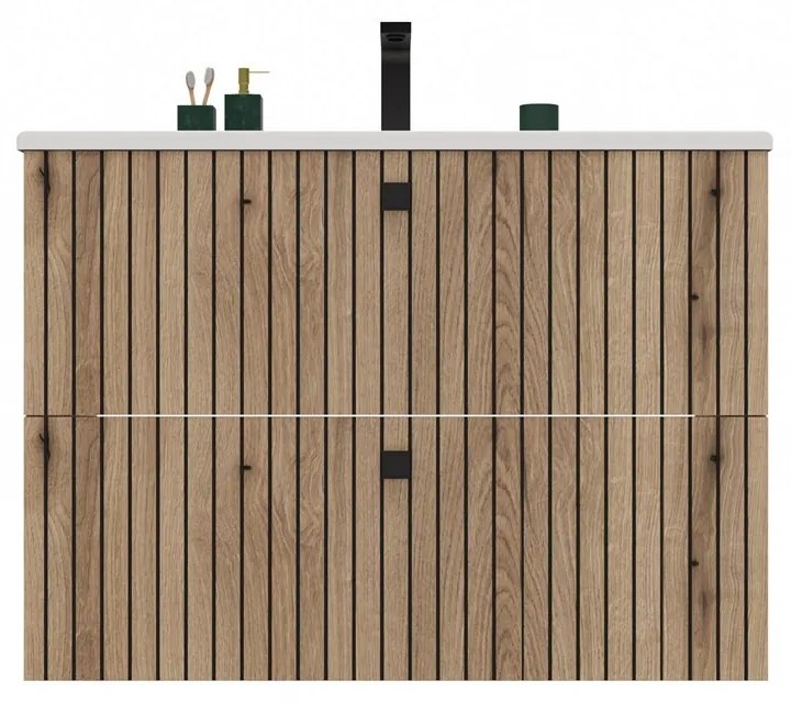 Dulap sub lavoar Terca 1 80 (stejar evoke) (cu lavoar). 1133038