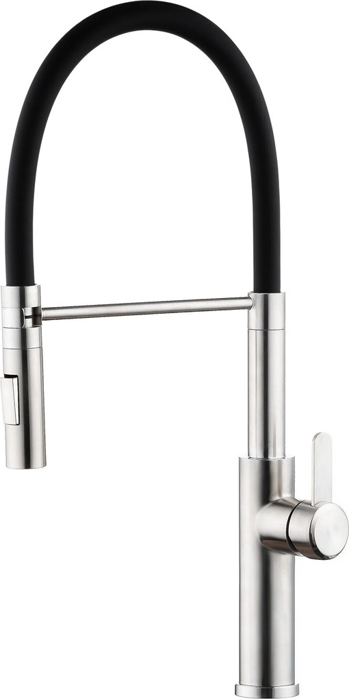 Baterie bucătărie cu pipă flexibilă - 284 oțel inoxidabil Cromat P14A