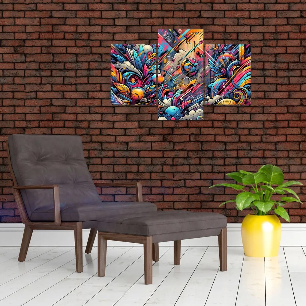 Tablou - Graffiti multicolor (90x60 cm)