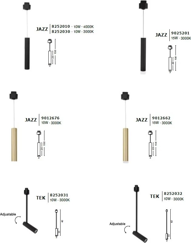 Accesoriu, Corp de iluminat pentru sina magnetica Buxton, Loop sau Sign, JAZZ 10 Watt negru