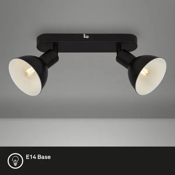 Spot Briloner 2674-025 RETRO 2xE14/25W/230V negru