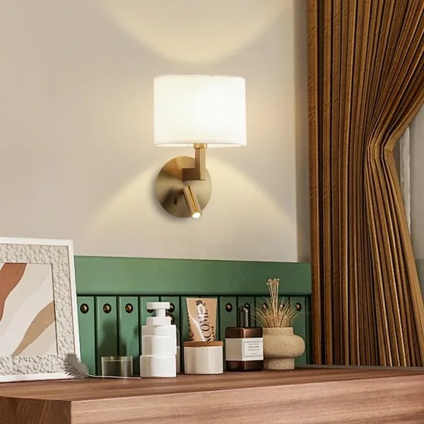 Lampă LED de perete Brilagi DAYA 1xE14/40W/230V + LED/3W crem/auriu