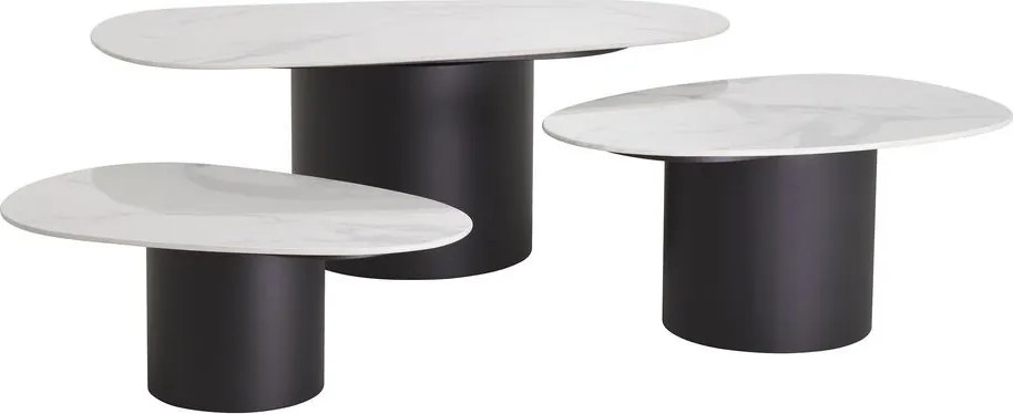 Set de 3 masute de cafea design modern LUX Zane 115560 HZ
