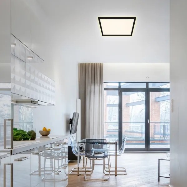 Plafonieră LED CADRE LED/22W/230V 42,2x42,2 cm neagră Briloner 7364-015