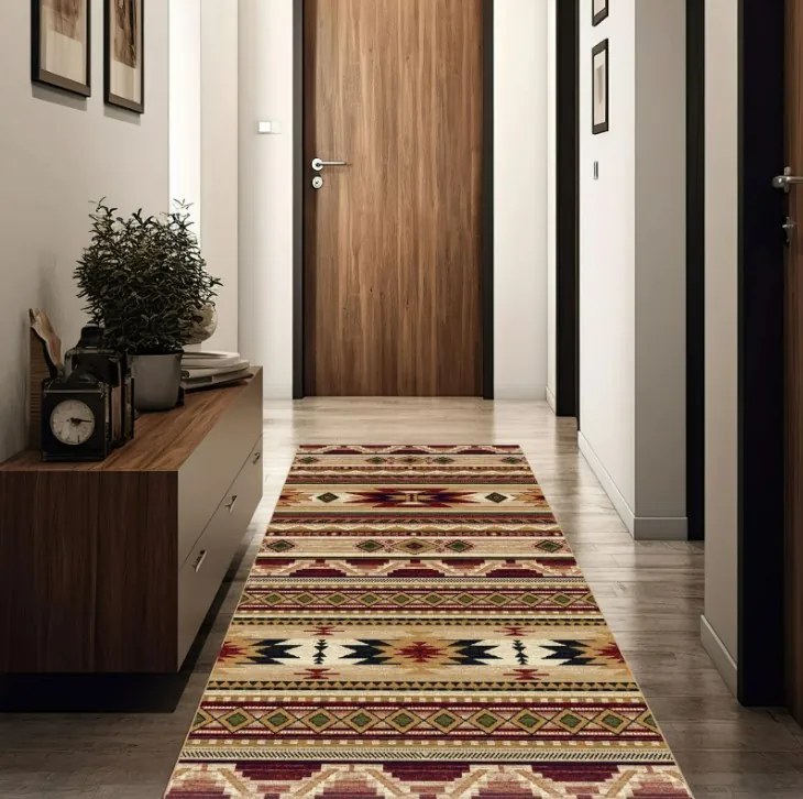 Traversa Hol, Model Lotos 15080 120,Festonata, Latime 200 cm, Multicolor