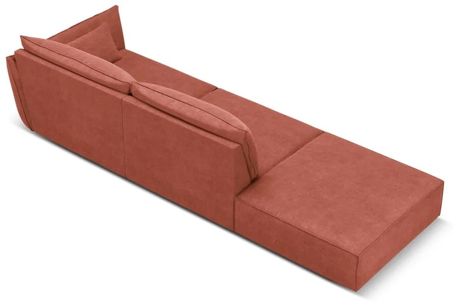 Șezlong roșu (cu colț pe partea dreaptă) Vanda – Mazzini Sofas