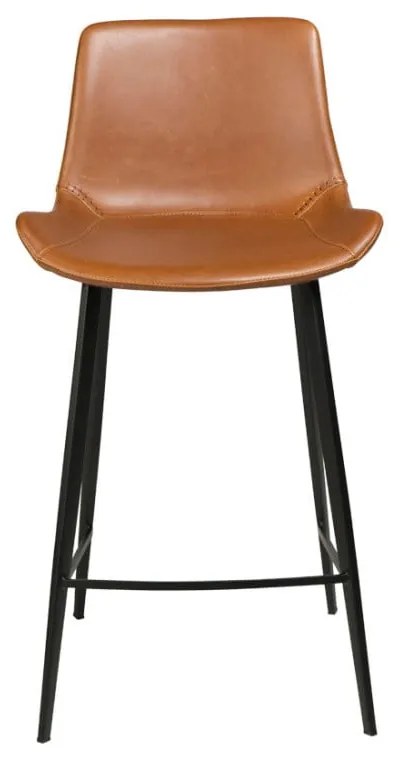Scaun de bar din piele artificială DAN-FORM Denmark Hype, maro deschis