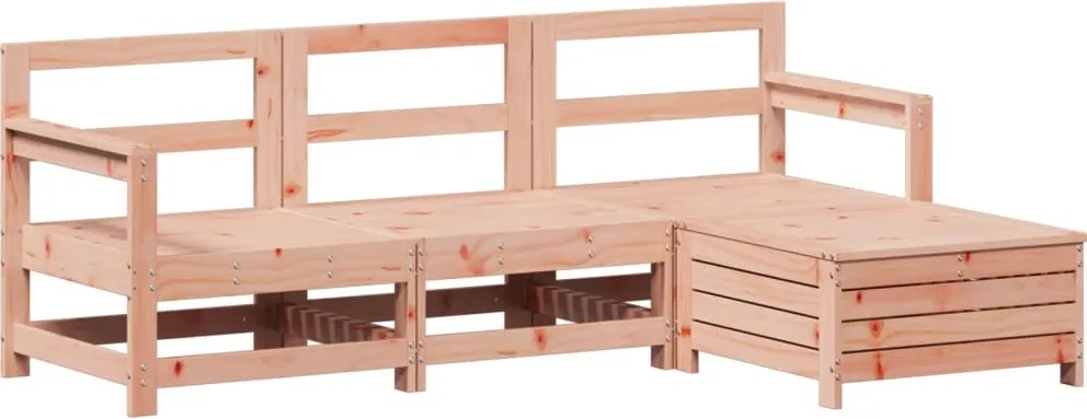 vidaXL Set canapele de grădină, 4 piese, lemn masiv brad douglas