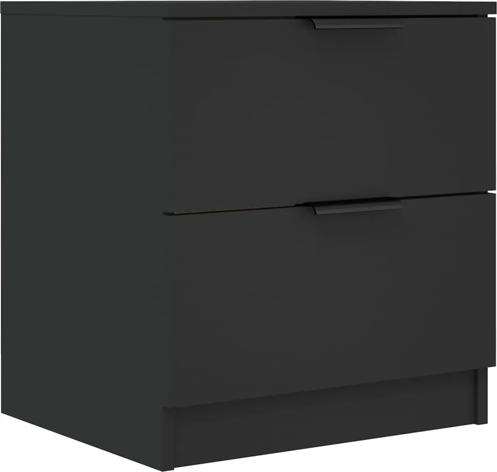 vidaXL Noptieră, negru, lemn prelucrat