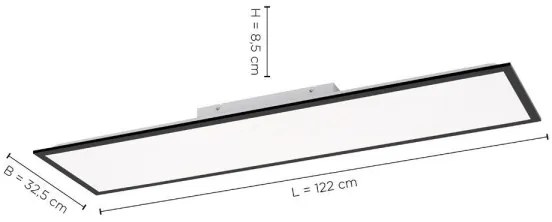 Panou LED aplicat dimabil FLAT LED/36W/230V negru Leuchten Direkt 14757-18 + telecomandă