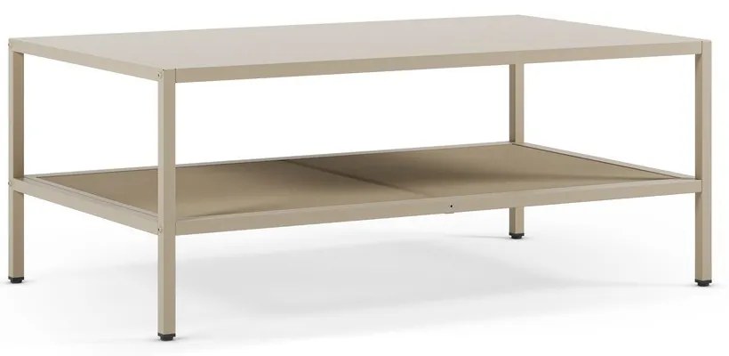 Măsuță de cafea crem din metal 60x100 cm Fayna – Marckeric