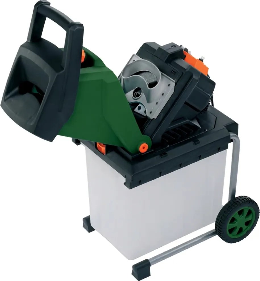 Tocător de grădină CHIP cu recipient de colectare de 50 l, 3100W negru/verde Gardebruk