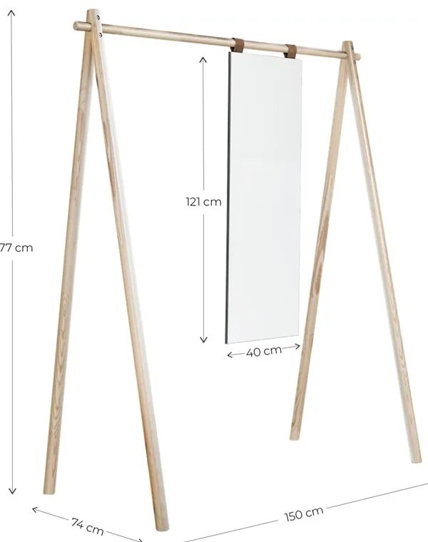 Suport pentru haine maro Hongi - Karup Design