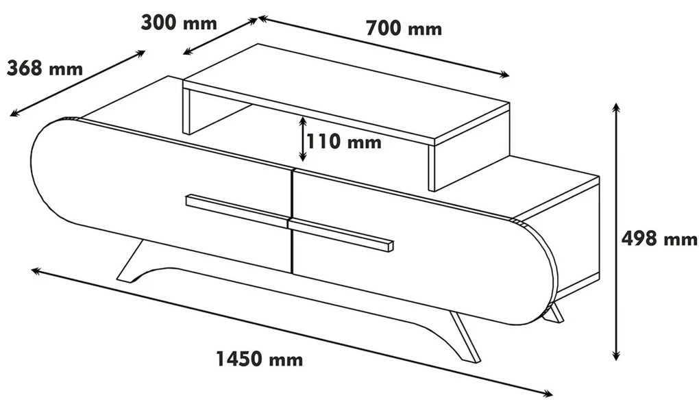 Măsuță TV Rose Walnut White