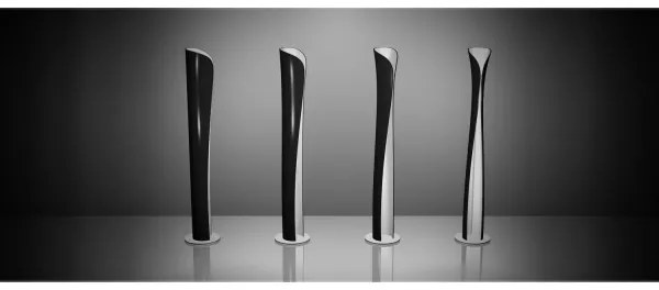 Lampadar LED Artemide 1361010A CADMO LED/44W/230V + 1xGU10/10W/230V negru