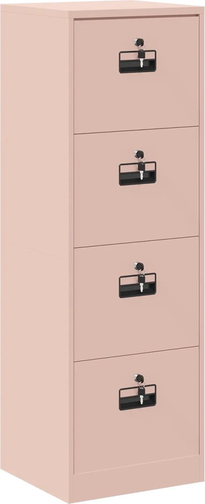 vidaXL Dulap pentru Fișiere cu sertar cu raft Roz 44 x 50 x 106.5 cm