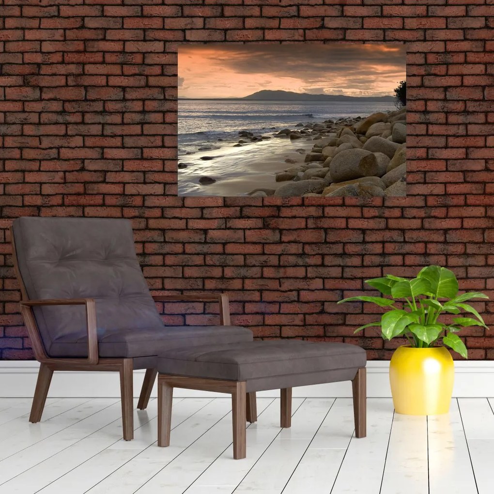 Tablou - Marea și munții (90x60 cm)