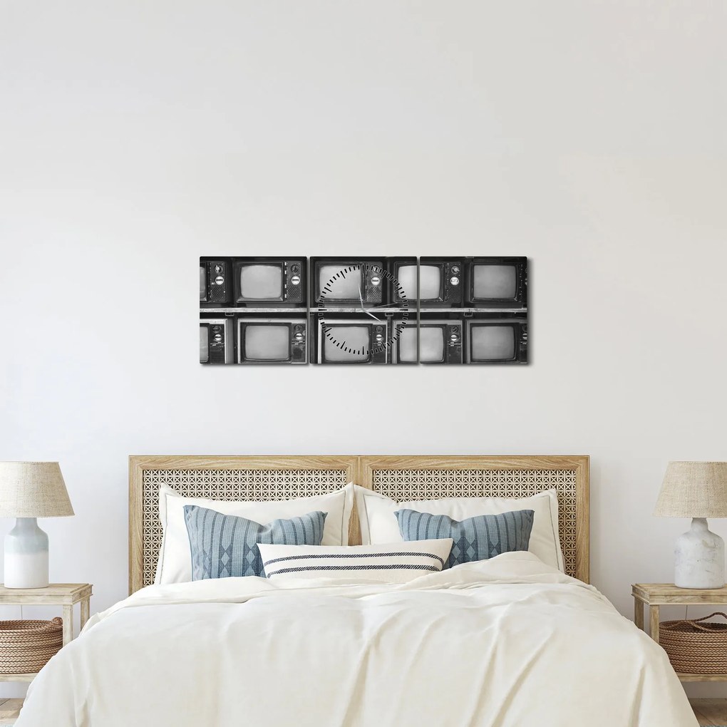Tablou - Retro TV (cu ceas) (90x30 cm)