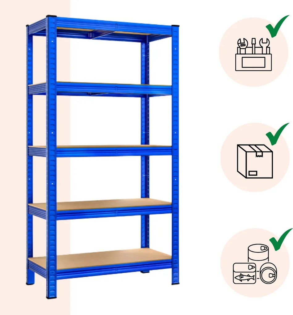Raft cu capacitate mare HEAVY, max. 875kg, 90x40x180cm, albastru Monzana
