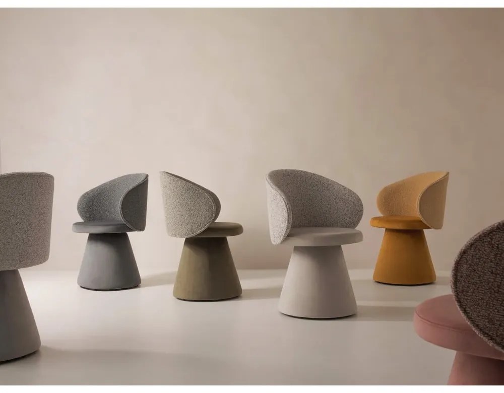 Fotoliu roz cu tapițerie din catifea Inez – Micadoni