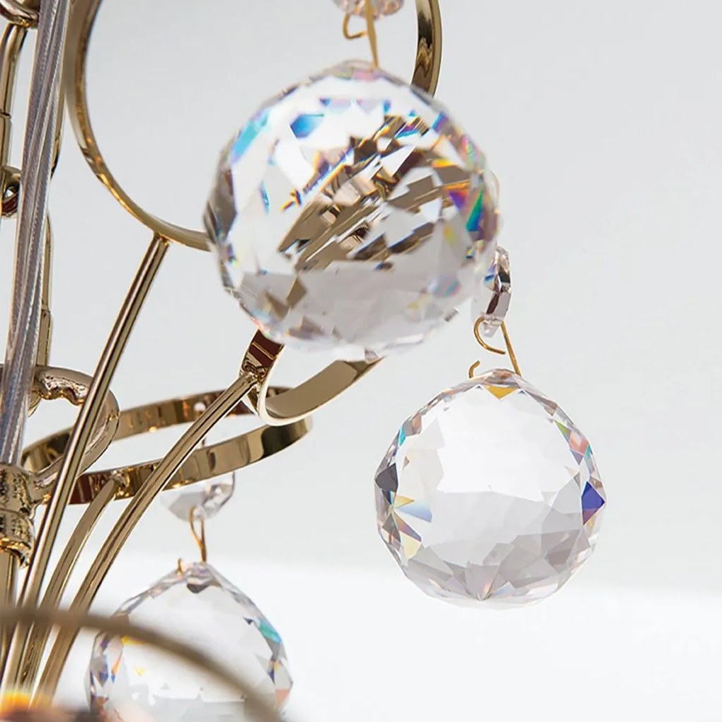 Lustra cristal Asfour, KRISTALL KLASSISCH auriu 55cm