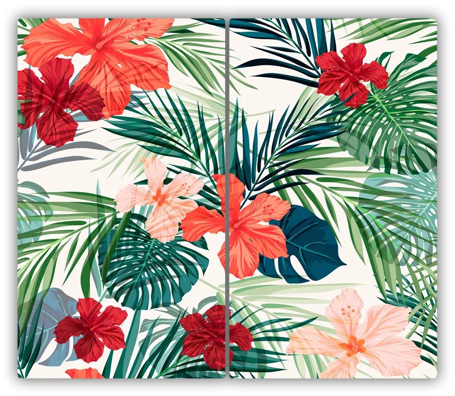 Tocator din sticla Flori tropicale