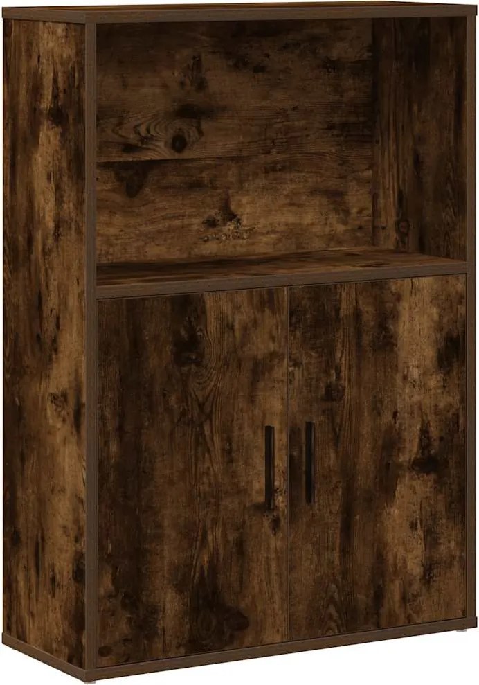 vidaXL Bibliotecă, stejar fumuriu, 60x24x85 cm, lemn prelucrat