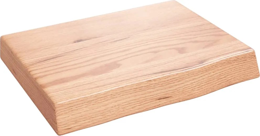 vidaXL Raft de perete maro deschis 40x30x(2-6) cm lemn stejar tratat