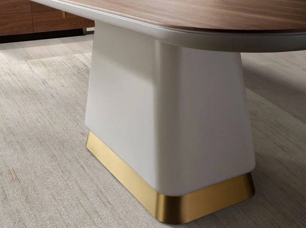 Masa deosebita design LUX Walnut-Bej 200x95cm