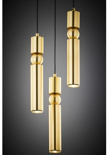 Lustră pe cablu Jupiter 2019 ALAS 3xGU10/10W/230V auriu