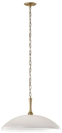 Lustră pe lanț Kichler KL-DELAROSA-P-WH DELAROSA 1xE27/60W/230V alb/alamă