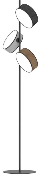 Lampă de podea DRUMZ 3xE14/10W/230V negru/maro/gri