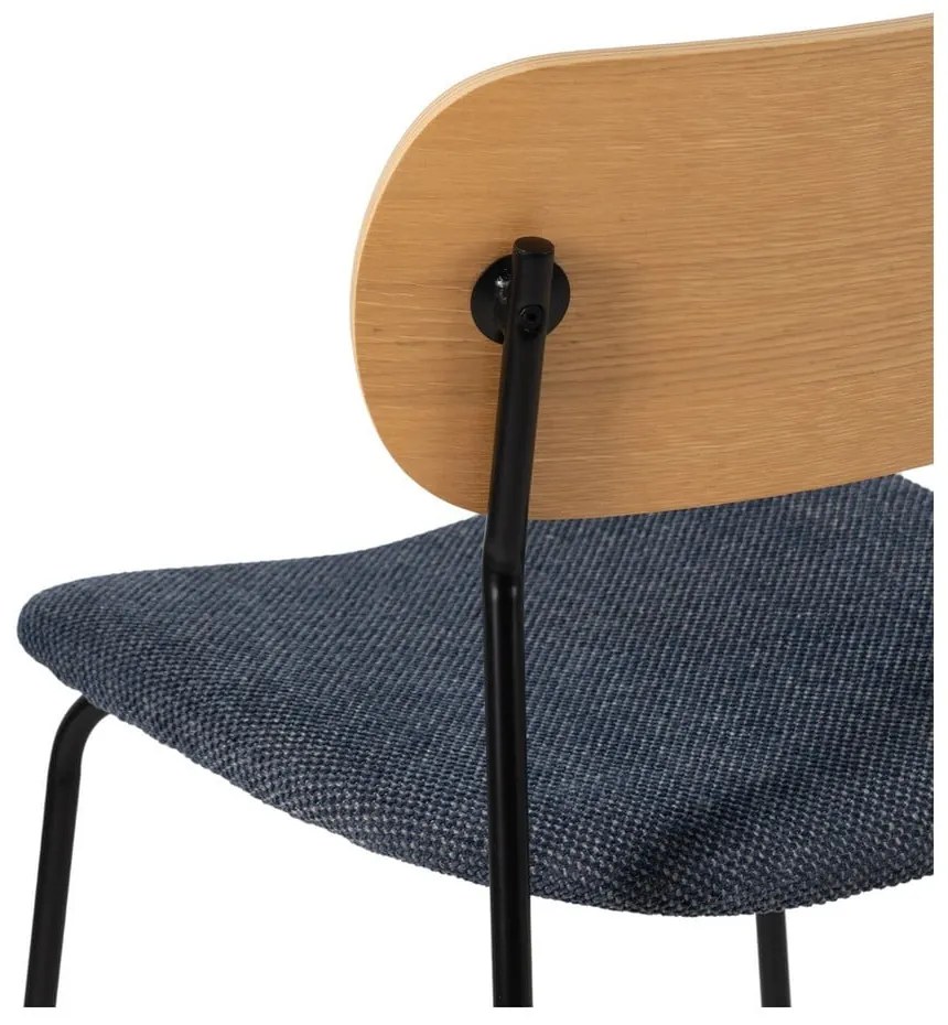 Scaune de dining albastre/în culoare naturală 4 buc. Moe – Ixia