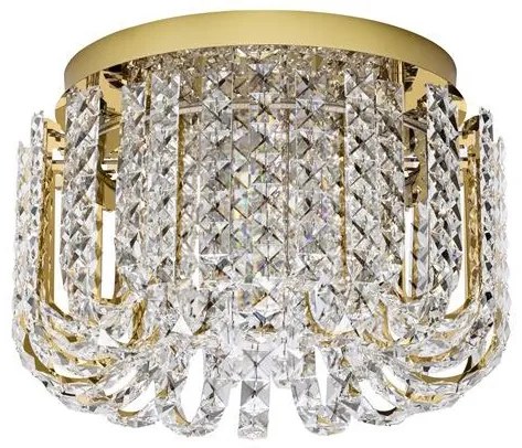 Lustra aplicata LED auriu, cristale sticla CELYSIA 50cm