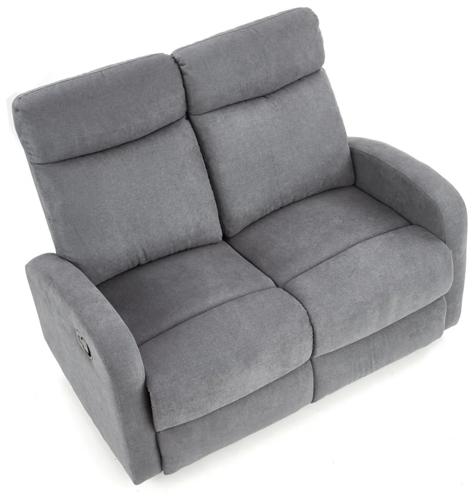 Canapea recliner Oslo 2 stofa gri inchis H100 cm