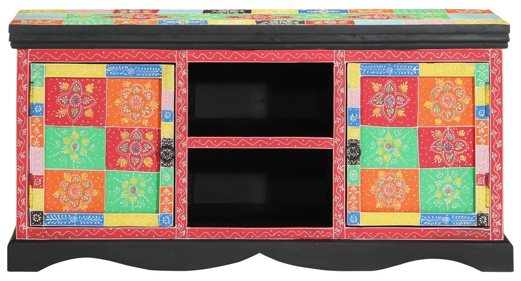 vidaXL Dulap TV Colorat 100x35x50 cm din Lemn Masiv de Mango