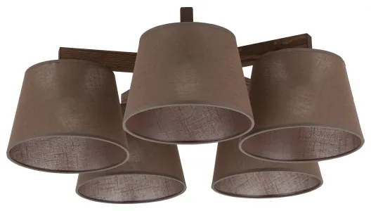 Brilagi - Lustră aplicată LATTE 5xE27/15W/230V pin/maro