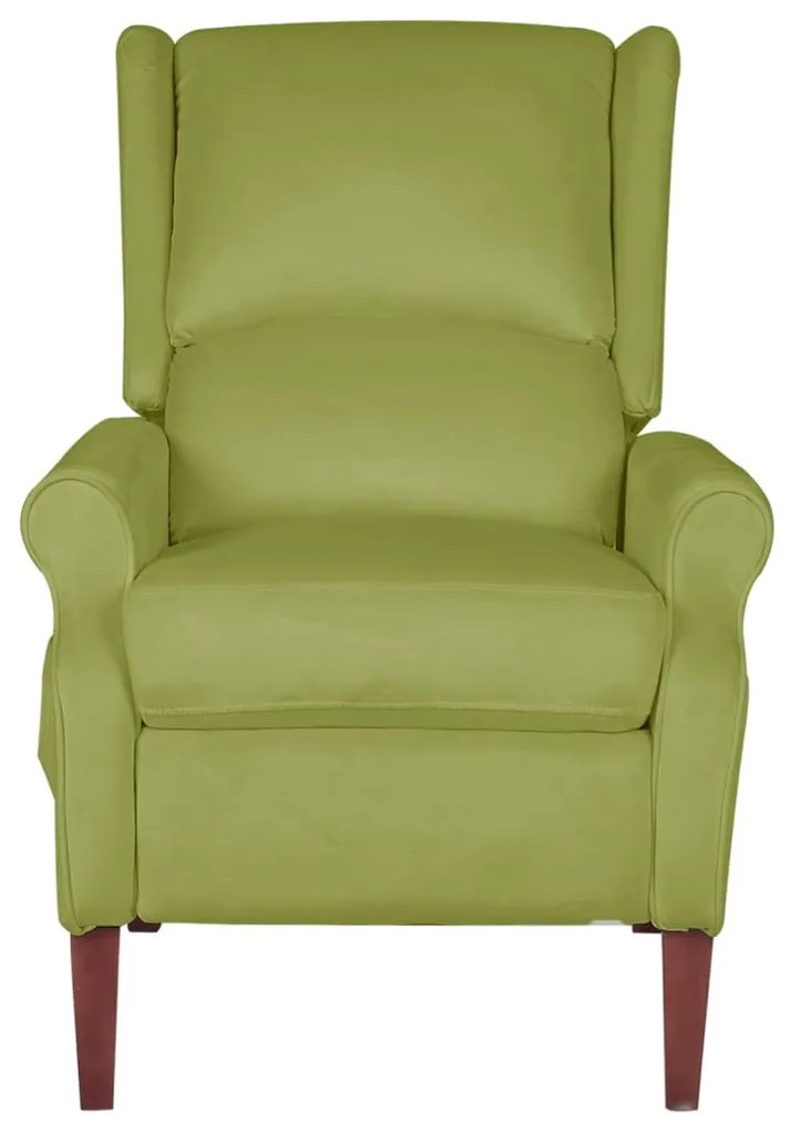329282 vidaXL Fotoliu rabatabil, verde deschis, catifea