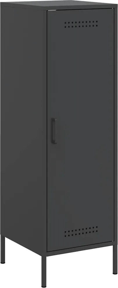 vidaXL Dulap înalt, negru, 36x39x113 cm, oțel