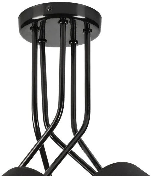 Lustră pe tijă IRMA 5xE27/60W/230V negru